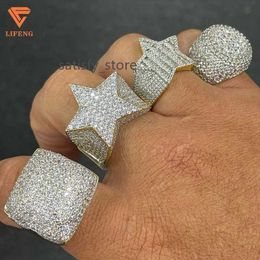 Custom Moissanite Diamond Ring rose plated/gold/sliver rings Women Wholesale 925 Sterling Silver Ring for Womens Wedding rings