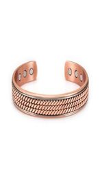 Red Copper Colour Button Pattern Bracelet Promoting Blood Circulation Magnetic Health Bangle8913391