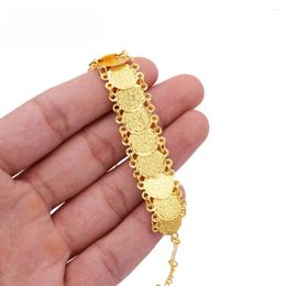 Bangle Coin Bracelet Metal Lace Gold Color Women's Accessories Dubai Luxury Engagement Wedding Dinner Jewelry