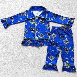 Clothing Sets Boutique Baby Girls Pajamas Set Christmas Sleepwear Cute Kids Sibling Fashion Nightgown Wholesale