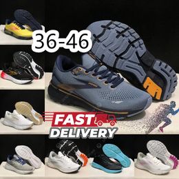 Designer shoes Brooks Running Shoes Men Women Ghost Triple White Grey Yellow Orange Trainers Glycerin