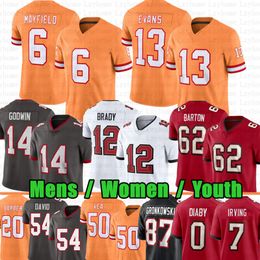 6 Baker Mayfield Tom Brady Football Jersey Calijah Kancey Mike Evans Chris Godwin Vita Vea Antoine Winfield Bucky Irving Chris Braswell Jalen McMillan Rachaad White