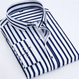 Men's Casual Shirts Quality Good Button Est Men Shirt Striped Printed Brand Long Sleeve Slim Fit Floral Social Club Man Dress
