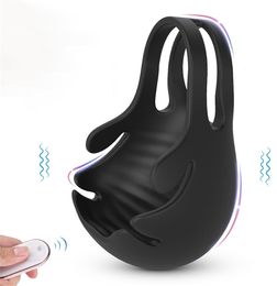 Testicle Vibrator for Men Penis Massager Ring Dildo Sex Toys Belt Wireless Remote Control Male Prostate Massage 2106231050301