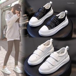 Casual Shoes Top Quality White Women Korean Flat Leather Shallow Mouth Breathable Sneaker Spring Autumn Style