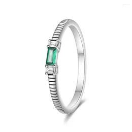 Cluster Rings Romantic 925 Sterling Silver Green Snake Bone Pattern Ring For Women's Beautiful Dating Accessories