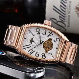 Watch watches AAA 2024 Mens Transparent Automatic Mechanical Ghost Head French Wine Bucket Square Watch 46TO