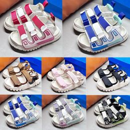 Designer-Marke Kinder Sandalen Kleinkinder Babyschuhe rosa schwarz lila grüne Sandalen Kinder Größe 26-35 Y4GE#