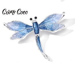 Pins Brooches Cring Coco Original Design Dragonfly Pins Fashion Enamel Animal Brooch Pin Jewellery For Women Year Gift9811163