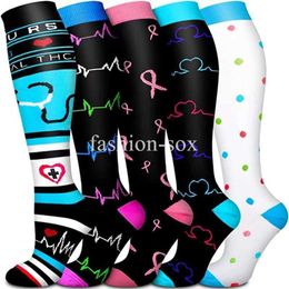 Socks Hosiery Compression Socks Kn Height 20-30mmHg Men Women Running Football Bicycle Nylon Sports Socks Medical Varicose Edema Pregnancy Y240504