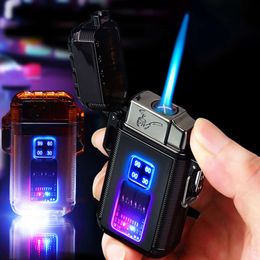 Waterproof Outdoor Lighter Without Gas Electric Dual Use LED Lighting Portable Windproof Lighter