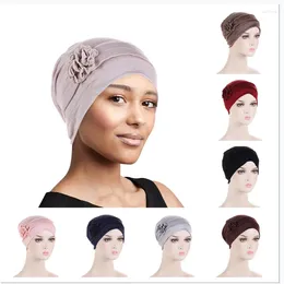 Ethnic Clothing Silk Cotton Floral Base Hat Muslim Headscarf Inner Hijab Ramadan Islam Underscarf Turban Cap Female Headwrap Women Turbante