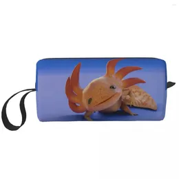 Cosmetic Bags Copper The Axolotl Bag Large Capacity Salamander Animal Makeup Case Beauty Storage Toiletry Dopp Kit Box