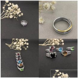 Band Rings Twisted Vintage Designer For Women Gift Diamonds 925 Sterling Sier Ring Men Personalised Fashion 14K Gold Plating Engagemen Oty5U