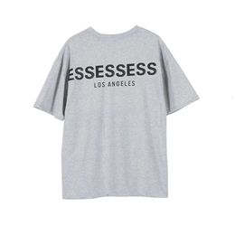 Essentialsclothing Designer T Shirt Summer Mens T Shirt ESS Reflective Short Sleeve Fashion Brand Womens Loose T-shirt Couple Street Hip Hop Short Sleeve 365