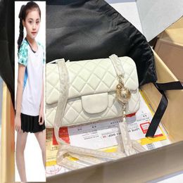 Kids Bags Luxury Brand CC Bag French Womens Lambskin Classic Mini Flap Square Quilted Bags Crush Gold Ball Adjustable Strap Crossbody Shoulder Handbags Outdoor Blac