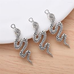 Charms 5pcs/set Fashion Vintage Snake Charm Accessories For Women's DIY Jewellery Making Pendant Bracelet Necklace Earrings