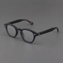 Mens Spectacle Frame Johnny Depp Lemtosh Style Glasses Transparent Lens Brand designer Computer Male Round Vintage Eyeglasses 240423