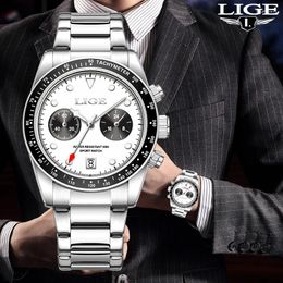 Wristwatches Man Watch LIGE Fashion Casual Sport Luminous Business Mens Waterproof Quartz Wristwatch Date Reloj Hombre