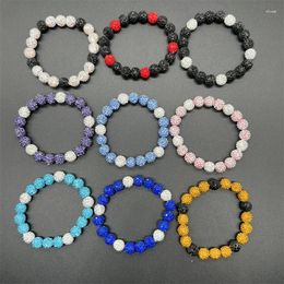 Charm Bracelets YEYULIN 10mm Colourful Crystal Rhinestones Beaded Bracelet Clay Round Disco Ball Beads For Women Girls Jewellery Gifts