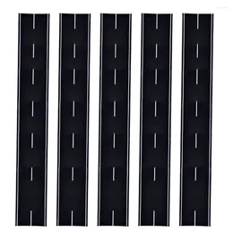 Decorative Figurines 5Pc N Scale Road Strips 1:160 Black Strip Self-adhesive City Building Model Layout Landscape Accessories