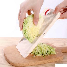 Fruit Vegetable Tools Manual Slicer Stainless Steel Portable Kitchen Shredder Potato Cabbage Cutter Grate Mtipurpose Home Tool Drop De Otdei
