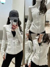designer jacket athletic clothes sports stand collar jacket woman running sport coat girl gym fitness tight tops quick top slim fit female workout tops sport jacket