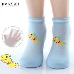 Kids Socks 5 Pairs/Lot 0-5Yrs Baby Socks Summer Mesh Cotton Cartoon Animal Kids Socks Girls Cute Newborn Boy Toddler Socks Baby Accessories Y240504