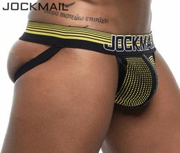 Jockmail New Men Jockstraps Gay Underwear Penis Sparkling Rhinestone Briefs Bikini Sissy Mens Thongs And G Strings Tanga Hombre SH5114109