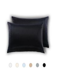 2pcs 100 Queen Standard washed Silk Soft Mulberry Plain Pillowcase Cover Chair Seat Square Pillow Cover Easy to Wash Pillow Case32105583