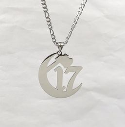 ICP Large Chapter 17 Ouija Macc Juggalo Pendant Charms Stainless Steel NK Curb Chain Necklace 4mm 1832 Inch Silver7395490