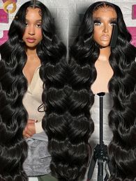 13x4 13x6 360 Body Wave HD Lace Front Wigs Wig Pre Plucked 4x4 Closure Human Hair 30 40 Inch Frontal 240419