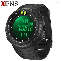Wristwatches OFNS Top Men's Electronic Watches Outdoor Sport Military LE Digital Watch Waterproof Wristwatch For Men Clock