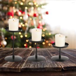 Candle Holders Solid Structure Holder Elegant Metal Candlestick Set For Christmas Home Decoration Modern Table Festive