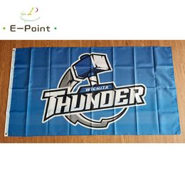 ECHL Wichita Thunder Flag 35ft 90cm150cm Polyester Banner decoration flying home garden Festive gifts6781953