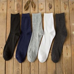 Wholesale- New Arrival Cotton Solid Colour Classic Business Men's Sock Brand Casual Dress Mens Socks For 287z