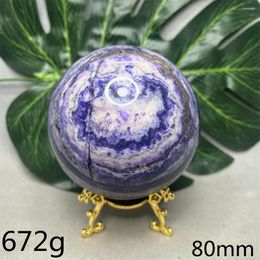 Decorative Figurines Natural Gemstone Blue Agate Ball Geode Crystal Lace Rune Home Room Feng Shui Decoration Witchcraft Altar Prayer Stone