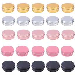 Storage Bottles 30Pcs 5ml-60ml Round Aluminium Tin Portable Cosmetic Sample Containers With Screw Lids Metal Empty Travel Jars