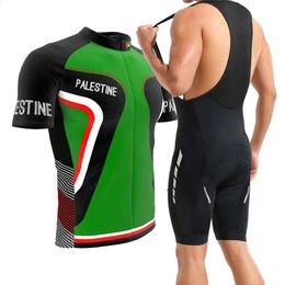 Classic Palestine Summer Cycling Jersey Set Breathable Team Racing Sport Road Bicycle Mens Bike Wear Clothing 240416