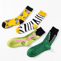 Women Socks Fashion Colour Men's In The Tube Horse Striped Crocodile Animal Series Personalised Couple