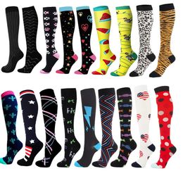 Socks Hosiery 24 Styles Men Women Socks Compression Socks Funny Animal CrossfitTired Anti Sports Outdoor Cycling Long Pressure Stockings High Y240504