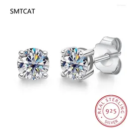 Stud Earrings Real 0.5-1 Carat D Colour Moissanite For Women Top Quality 925 Sterling Silver Sparkling Wedding Jewellery