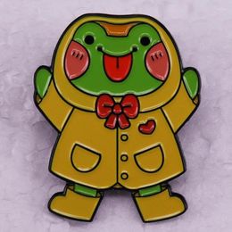 Brooches Raincoat Froggy Kawaii Frog Soft Enamel Pins Badges