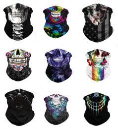 Scarves Arrivals Halloween Skull Face Cover Cooling Neck Gaiter Custom Tube Bandana Cycling Headwear Magic Breathable Scarf2979580