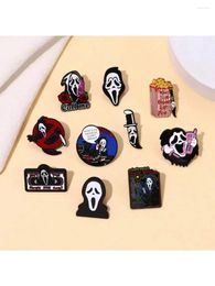 Brooches 10pcs Cartoon Ghost Etc Shape Brooch Set Gothic Halloween Decoration Gift