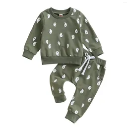 Clothing Sets Autumn Halloween Toddler Baby Boy Outfits Long Sleeve Print Sweatshirt Pants Set Fall Clothes