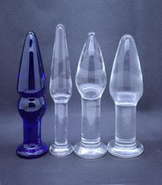 Glass anal dildo butt plug crystal vagina bead male penis masturbator adult product sex toys for gay women men q17112432767553