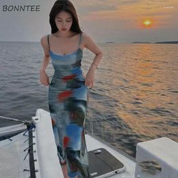 Casual Dresses Women Special Sleeveless All-match Vacation Creativity Prevalent Young Ins Vintage Charming Backless Seductive