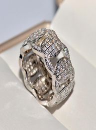 Cluster Rings 18K White Gold Jewelry Ring Women Origin Natural Moissanite Gemstone Pave Setting Engagement Box Men5718856
