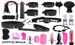 Sex Shop Vibrator For Women Clitoris Stimulate BDSM Bondage Set Toy For Couples Anal Dildo Plug Penis Vibrating Ring Men MX1912281281921